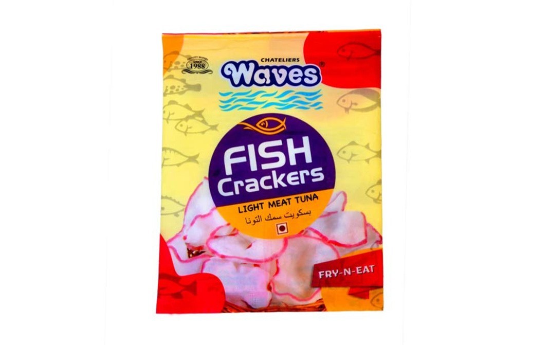Chateliers Waves Fish Crackers Light Meat Tuna   Pack  100 grams